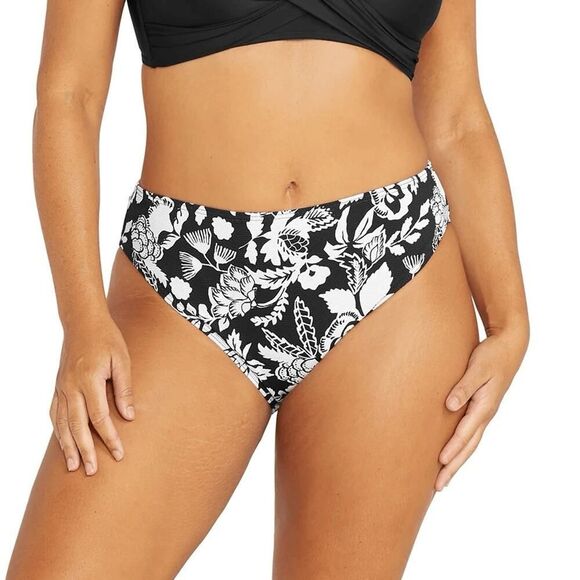 NWT Artesands Cantata Forte Black Monet Curve Fit Mid Rise Swim Pant Sz 10 - Picture 1 of 7